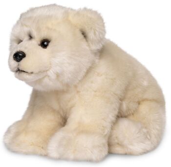 Ourson polaire, assis - 18 cm (hauteur) - Mots clés : Animal sauvage exotique, ours, ours polaire, peluche, peluche, peluche, peluche 2