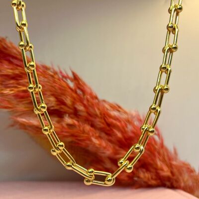 Necklace "Helene" stainless steel - gold 50cm