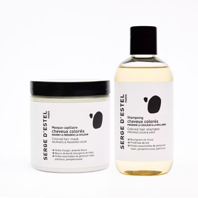 Ritual Capilar Protector para Cabellos Teñidos - 10% de descuento (4 Champús para Cabellos Teñidos y 4 Mascarillas para Cabellos Teñidos) - Cuidado del Cabello Teñido - Fórmula Natural y Vegana