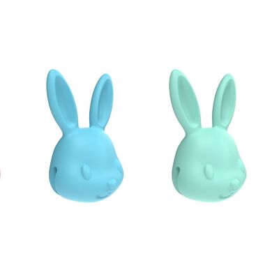 Rabbit glass markers in pastel tones | 8 pieces in a set
