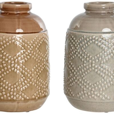 Vase Céramique 19X19X27 Losanges 2 Assortiment. JR213273