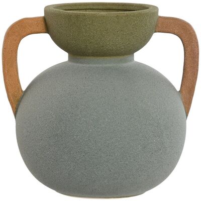 Vaso in Ceramica 21X18X19 Tricolore Manico Ruvido JR213211