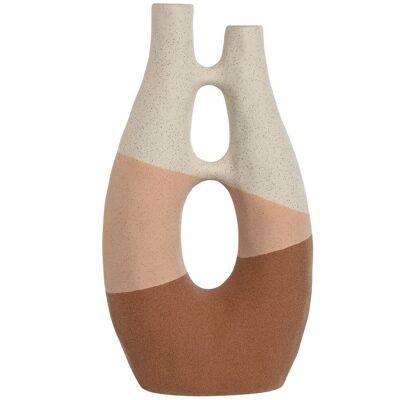 Vaso in Ceramica 22X11X41 Abst Grezzo Tricolore JR213212