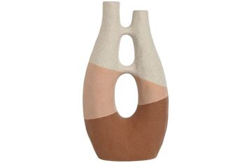 Vase Céramique 22x11x41 Abst Rugueux Tricolore JR213212 1