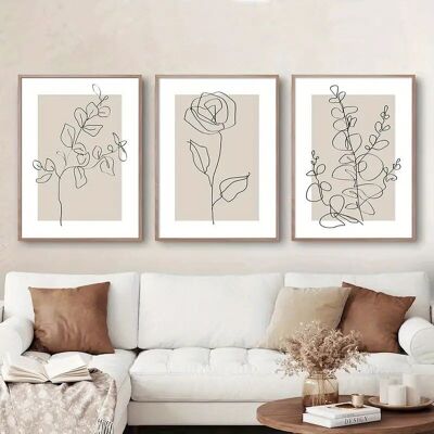 Abstract flower posters 30x40cm - Poster for interior decoration