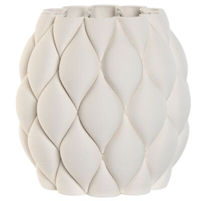 CERAMIC VASE 23X23X25 3D WHITE JR212423