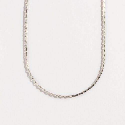 Barleycorn Silver Dainty Chain Necklace