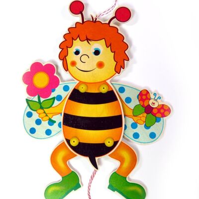 Fine art bee with flower