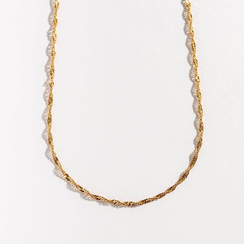 Twisted Rope (Singapore) Gold Chain