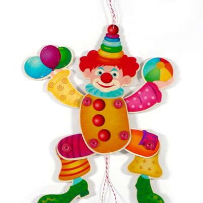 Fine art clown colorful