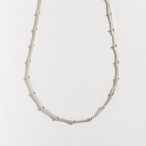 Satellite Beaded Silver Chain