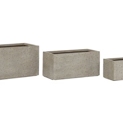 PLANTER SET 3 MAGNESIA 74.5X37.5X37.5 DECAPE MC211104