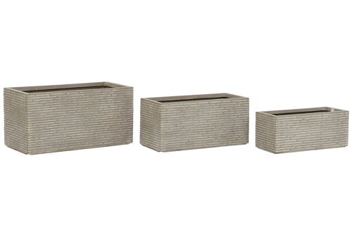 Jardinera Set 3 Magnesia 74,5X37,5X37,5 Decape MC211104