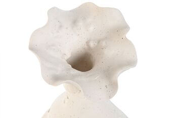 VASE CÉRAMIQUE 13X13X24 BIO FAIT MAIN BLANC JR212422 2