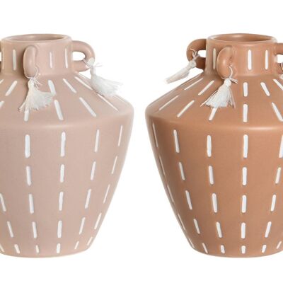Vaso in Ceramica 15,5X15,5X17,1 Frange 2 Assortimento. LD209714