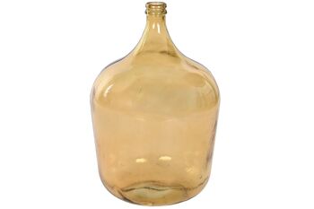 VASE EN VERRE RECYCLÉ 36X36X55 34 L. JAUNE JR212097 1