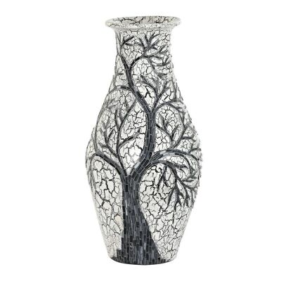 VASE VERRE TERRE CUITE 29X29X60 ARBRE BLANC JR199100