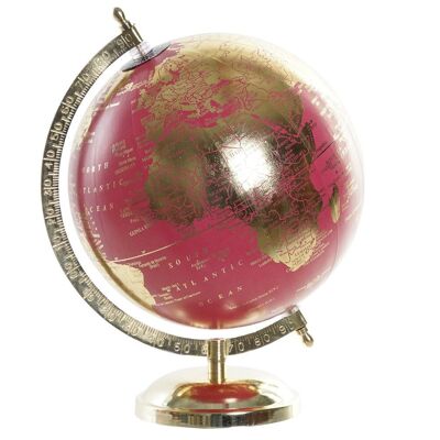 Globo terrestre in alluminio PVC 22X20X27 Dorato DH182342