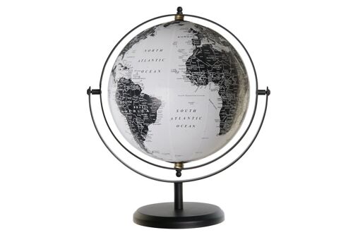 Globo Terraqueo Hierro Pvc 24X20X30 Negro DH208522