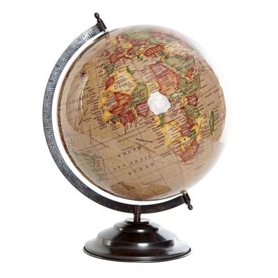 GLOBO TERRAQUEO PLASTICO HIERRO 30X30X40 30 BEIGE DH156937