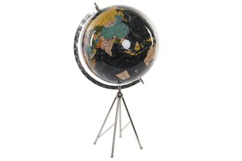 GLOBE TERRE EN MÉTAL PLASTIQUE 31X33X60 30 PIEDS DH161881 1