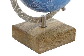 Poignée globe terrestre en PVC 12X12X20 bleu DH212435 2