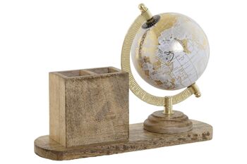 POIGNÉE GLOBE TERRE PVC 24X8X19 TASSE MARRON DH212434 2