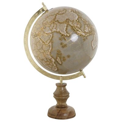 POIGNÉE GLOBE TERRE PVC 27X25X43 MARRON DH212431