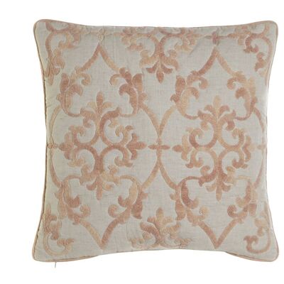 COTTON CUSHION COVER 50X1X50 EMBROIDERED BEIGE TX201958