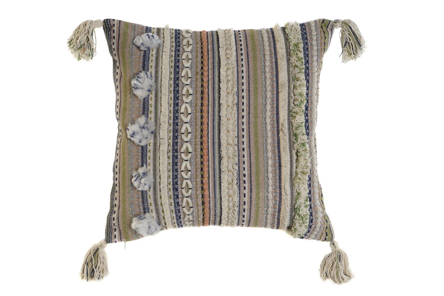 FODERA CUSCINO COTONE 50X1X50 FRANGE MULTICOLORE TX201783