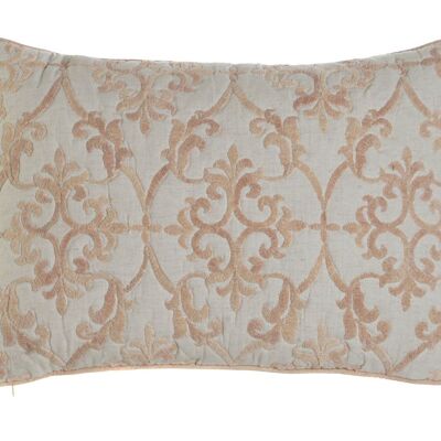 FODERA CUSCINO COTONE 60X1X40 BEIGE RICAMATO TX201959