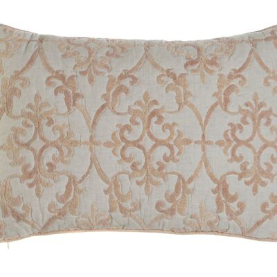 COTTON CUSHION COVER 60X1X40 EMBROIDERED BEIGE TX201959