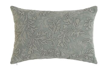 HOUSSE DE COUSSIN COTON 60X1X40 VERT FLEURI TX201766 1