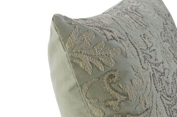 HOUSSE DE COUSSIN COTON 60X1X40 VERT FLEURI TX201766 5