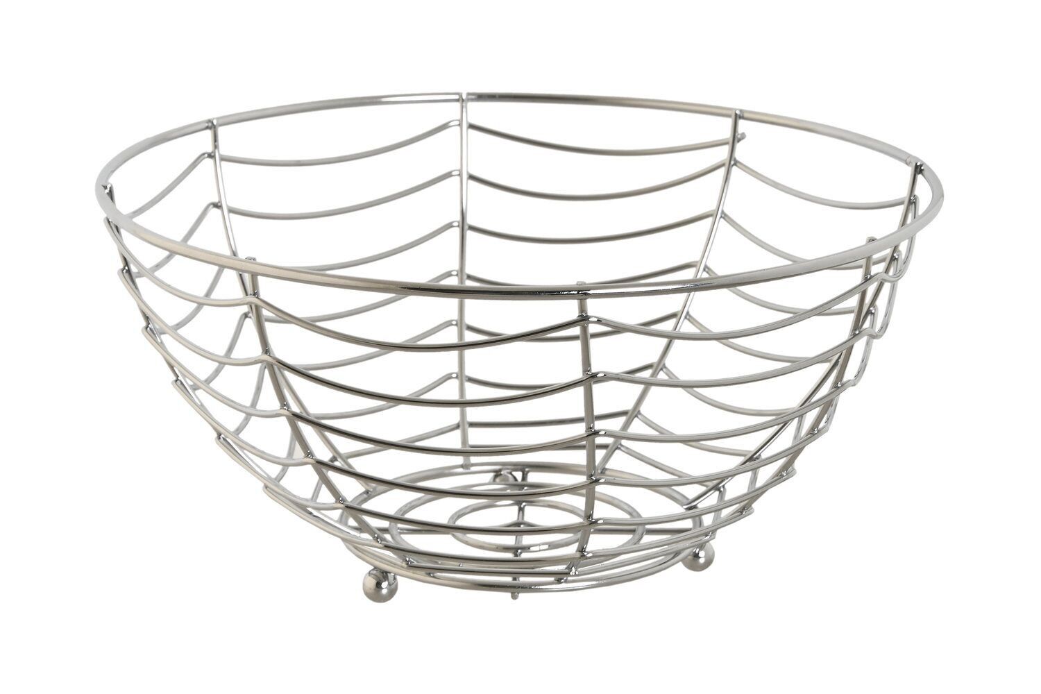 CHROM-METALL-OBSTSCHÜSSEL 25X25X12,3 SILBER PC209046