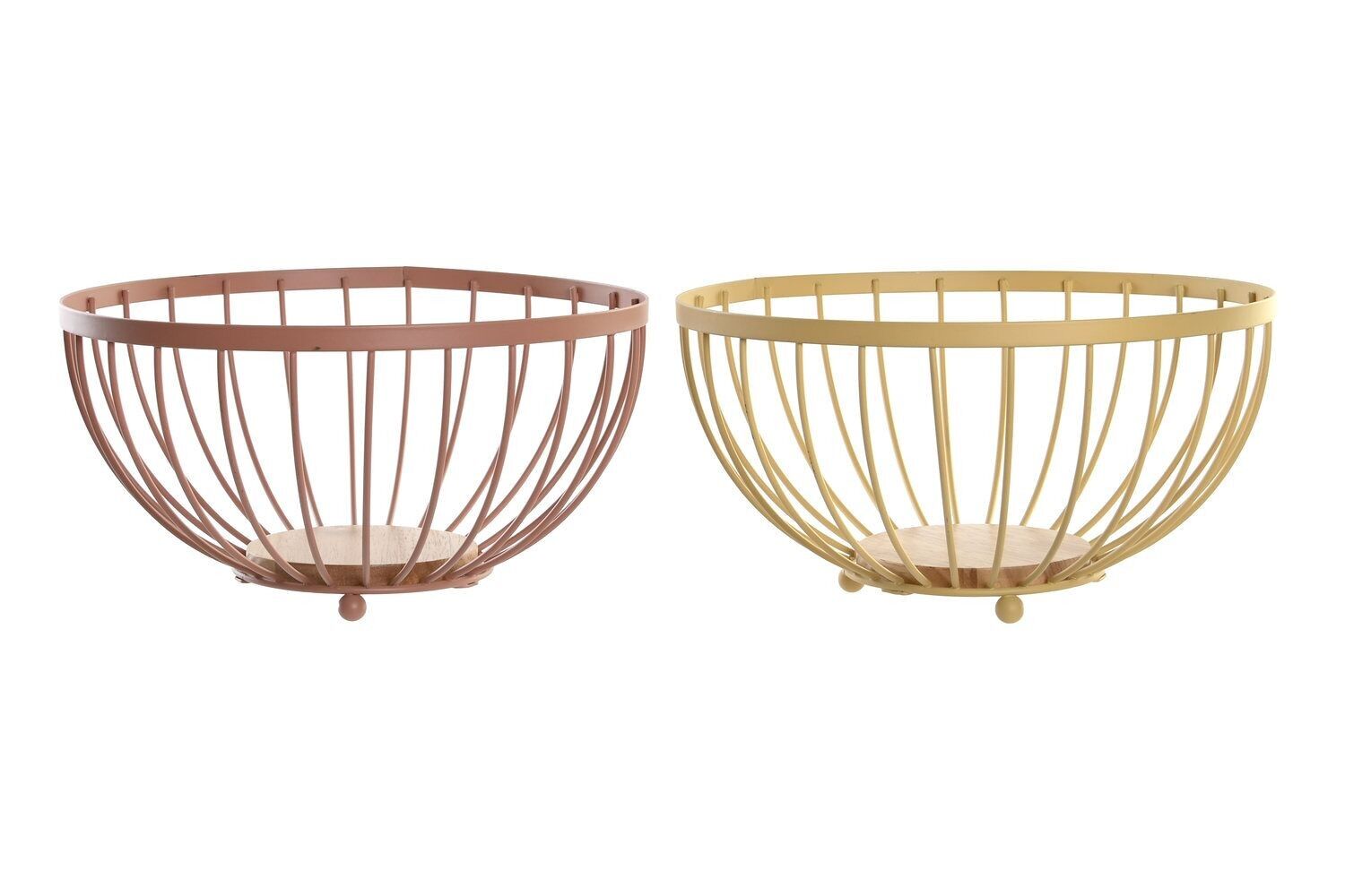 PINE METAL FRUIT BOWL 25X25X13 GEOMETRIC 2 ASSORTMENTS. PC202440