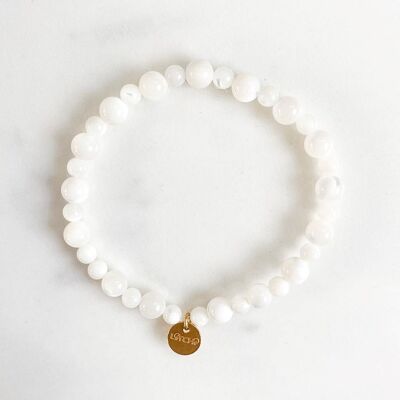 Mother-of-pearl elasticated bracelet