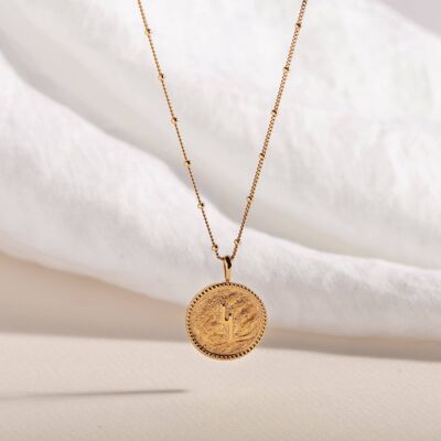 Collana con moneta d'oro abbreviata "Hope".