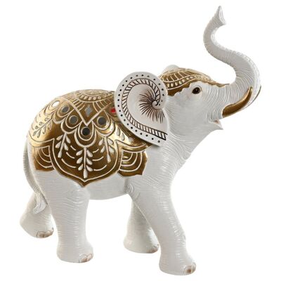 Figurine en résine 31x12x31 Éléphant Blanc FD212955