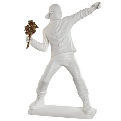 Figura Resina 41X24X66 Soldier Blanco FD212858