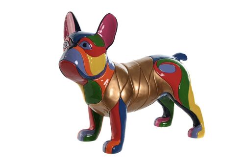 FIGURA RESINA 44X19X35,5 PERRO MULTICOLOR FD208553