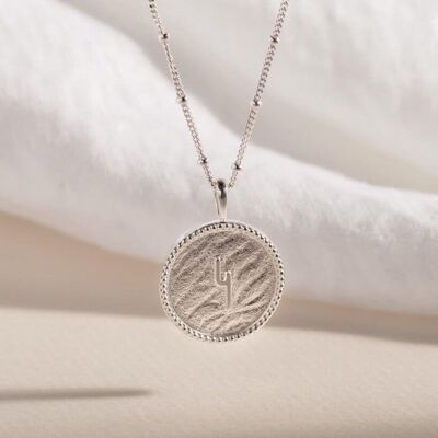 Collana con moneta in argento abbreviata "Hope".