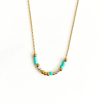 Simple Miyuki Turquoise Necklace