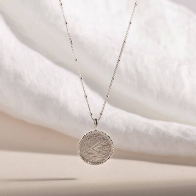 „Kind/Wissen“ Kurzschrift-Silbermünzen-Halskette