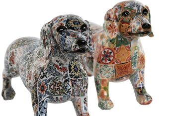 FIGURINE RÉSINE 21X6X12 CHIEN 2 ASSORT. FD212938 2