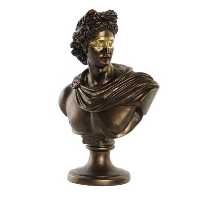 RESIN FIGURE 23,5X15X36 COPPER APOLLO BUST FD202553