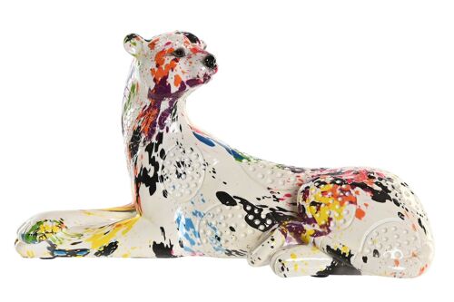 Figura Resina 23,5X9X12,5 Leopardo Multicolor FD202697