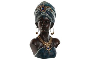 FIGURINE RÉSINE 23X17X39 BLEU AFRICAIN FD212950 1