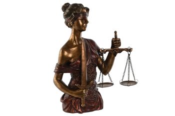 FIGURINE RÉSINE 24,5X14X33,5 JUSTICE CUIVRE FD210279 1