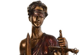 FIGURINE RÉSINE 24,5X14X33,5 JUSTICE CUIVRE FD210279 2